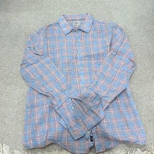 Faherty men’s long sleeve button down 100% linen